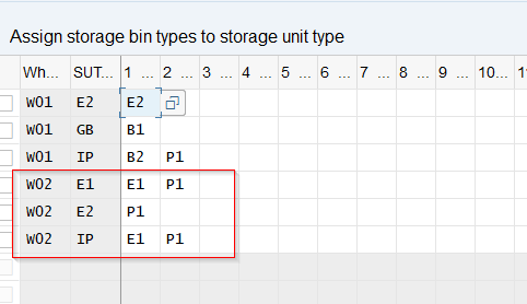 Storage bin type search - example