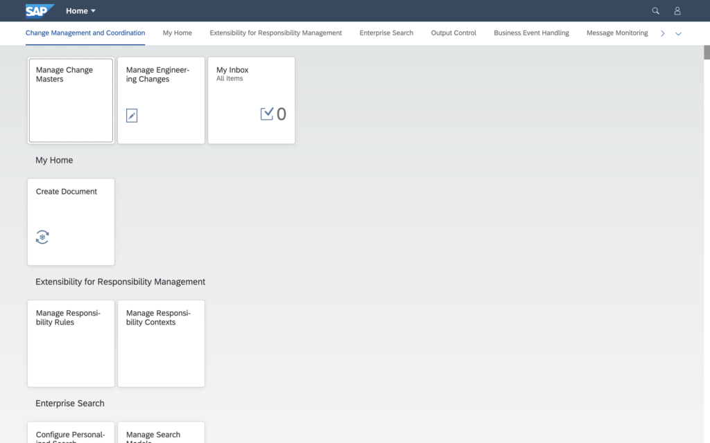 SAP Fiori - home page