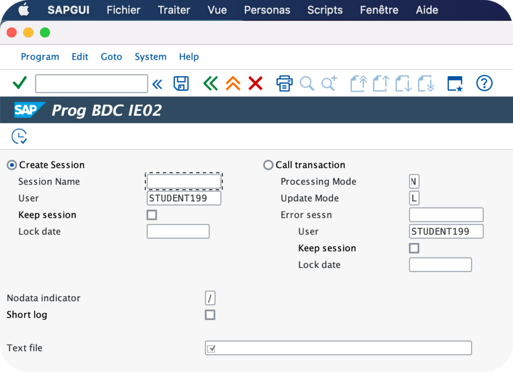 Radio selection Session Method or Call Transaction in SHDB