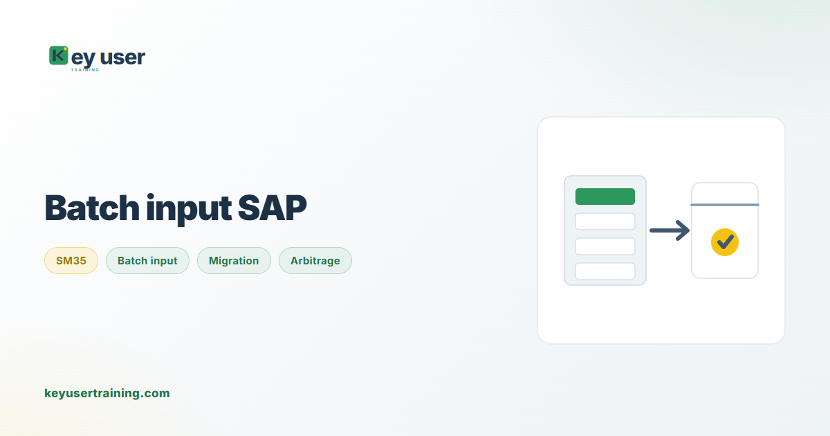 Batch input SAP : guide de décision SM35, 7 pièges en prod et arbitrage ...