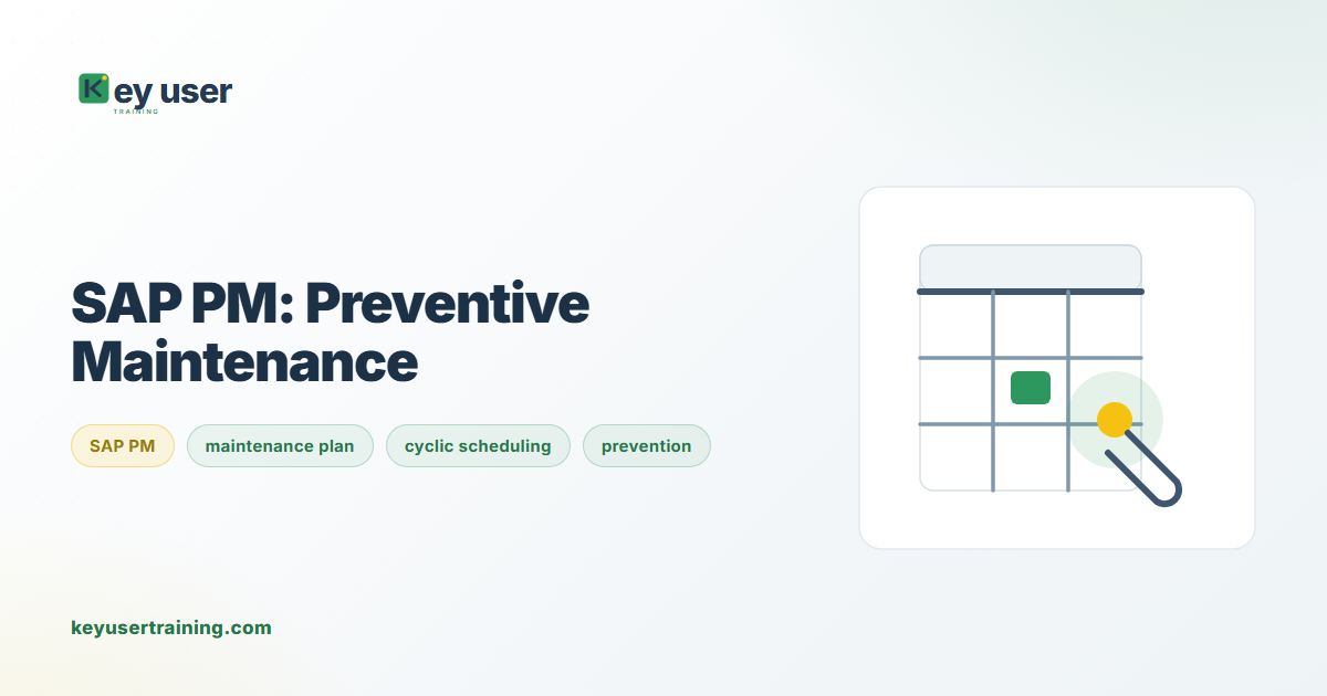 Sap Pm Guide SAP PM Preventive Maintenance: the complete guide | Key User Training
